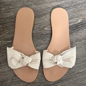 Aldo slip on bow sandals